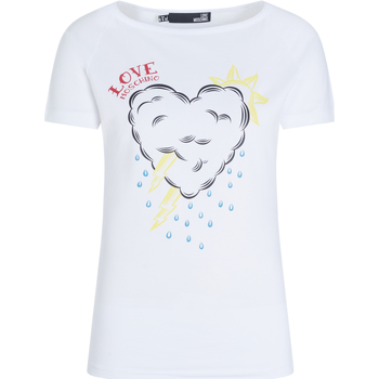 Υφασμάτινα Γυναίκα T-shirt με κοντά μανίκια Love Moschino  Άσπρο