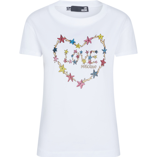 Υφασμάτινα Γυναίκα T-shirt με κοντά μανίκια Love Moschino  Άσπρο