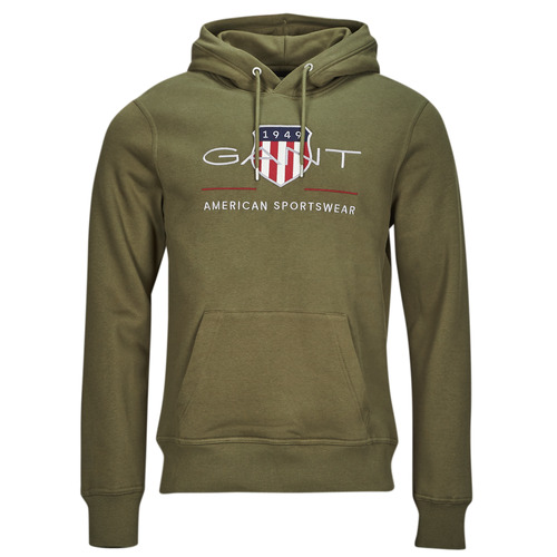 Υφασμάτινα Άνδρας Φούτερ Gant REG ARCHIVE SHIELD HOODIE Kaki