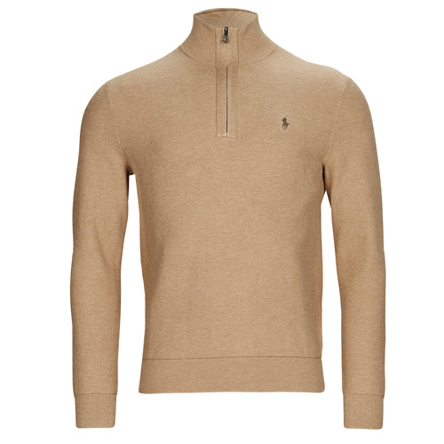 Υφασμάτινα Άνδρας Πουλόβερ Polo Ralph Lauren PULL DEMI ZIP EN COTON TEXTURE Camel