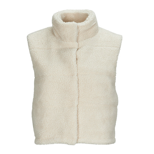 Υφασμάτινα Γυναίκα Μπουφάν / Ζακέτες Only ONLSANDRA TEDDY WAISTCOAT OTW Beige