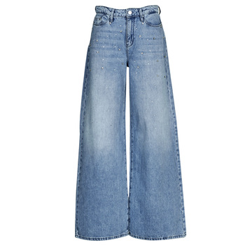 Υφασμάτινα Γυναίκα φαρδιά / καμπάνα Karl Lagerfeld EMBELLISHED WIDE LEG DENIM Μπλέ