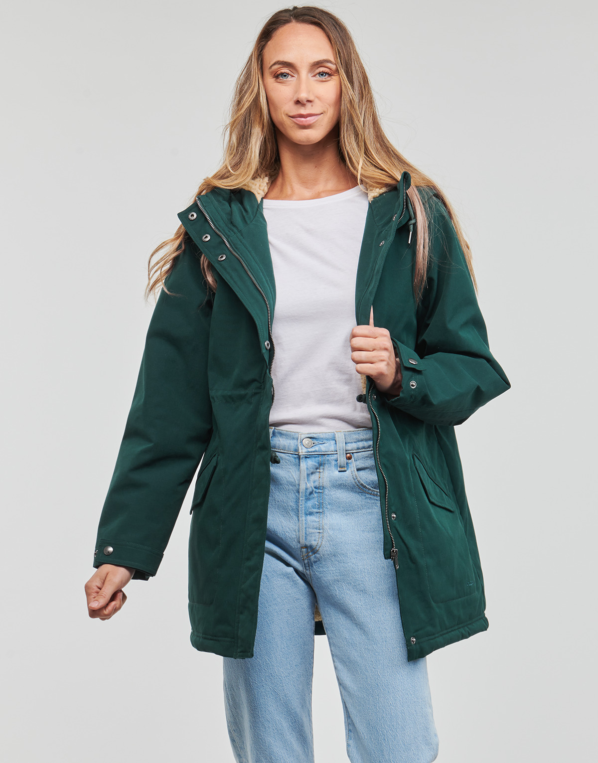 Υφασμάτινα Γυναίκα Παρκά Volcom LESS IS MORE 5K PARKA Green