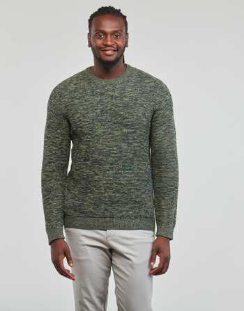 Υφασμάτινα Άνδρας Πουλόβερ Selected SLHVINCE LS KNIT BUBBLE CREW NECK NOOS Green