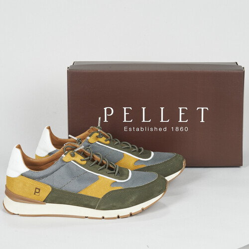 Παπούτσια Άνδρας Χαμηλά Sneakers Pellet MILOU Mix / Olive / Yellow