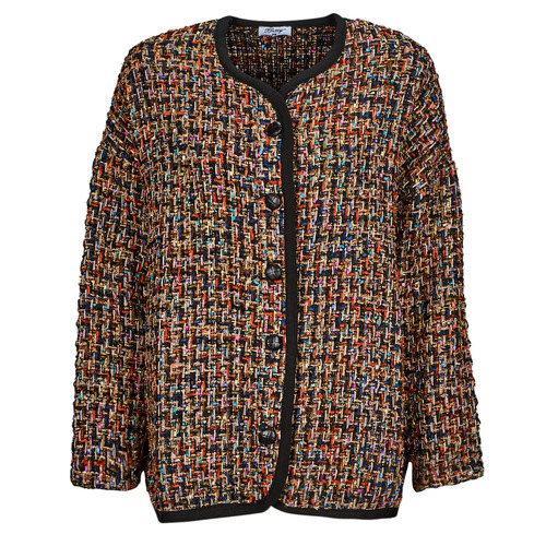 Υφασμάτινα Γυναίκα Σακάκι / Blazers Betty London KAREN Black / Multicolour