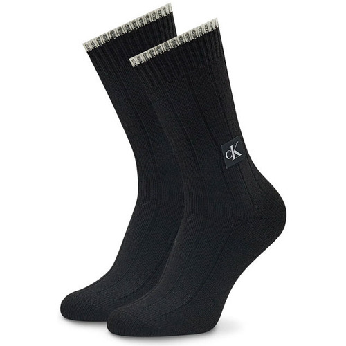 Εσώρουχα Άνδρας Κάλτσες Calvin Klein Jeans ICON PATCH 1 PACK SOCKS MEN ΜΑΥΡΟ