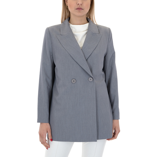 Υφασμάτινα Γυναίκα Σακάκια My T Wearables OVERSIZED BLAZER WOMEN ΓΚΡΙ