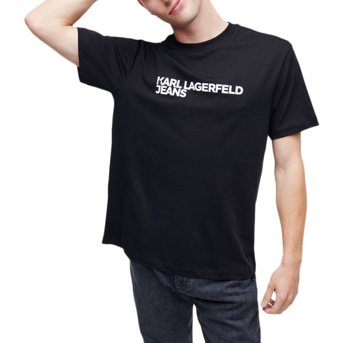 Υφασμάτινα Άνδρας T-shirt με κοντά μανίκια Karl Lagerfeld LOGO REGULAR FIT T-SHIRT MEN ΛΕΥΚΟ- ΜΑΥΡΟ