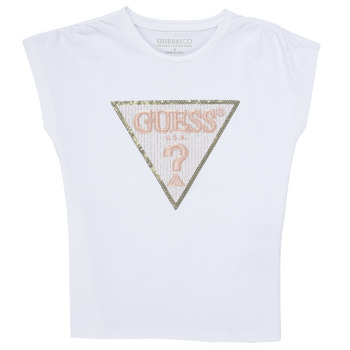 Υφασμάτινα Κορίτσι T-shirt με κοντά μανίκια Guess SS SHIRT Άσπρο