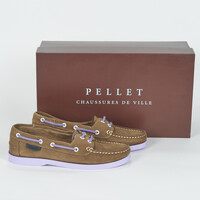 Παπούτσια Γυναίκα Boat shoes Pellet BRENDA Velours / Taupe / Lavande