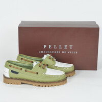 Παπούτσια Γυναίκα Boat shoes Pellet OLIVIA Veau / Smooth / Tilleuil / Άσπρο