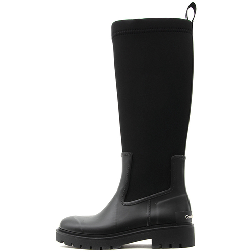 Παπούτσια Γυναίκα Μπότες βροχής Calvin Klein Jeans HIGH RAINBOOTS WOMEN ΜΑΥΡΟ