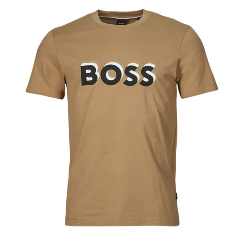 Υφασμάτινα Άνδρας T-shirt με κοντά μανίκια BOSS Tiburt 427 Camel