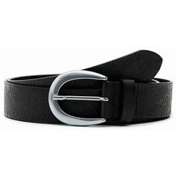 Αξεσουάρ Γυναίκα Ζώνες Desigual BELT_LOGO ONDAS Black