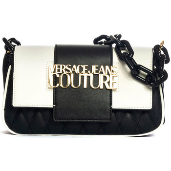 Τσάντες Γυναίκα Τσάντες Versace Jeans Couture LOGO LOOP CROSSBODY BAG WOMEN ΛΕΥΚΟ- ΜΑΥΡΟ