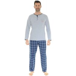 Υφασμάτινα Άνδρας Πιτζάμα/Νυχτικό Christian Cane PYJAMA LONG GRIS DORIAN Grey