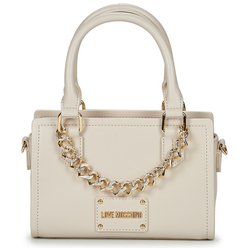 Τσάντες Γυναίκα Τσάντες χειρός Love Moschino STRASS HEART CHAIN Beige