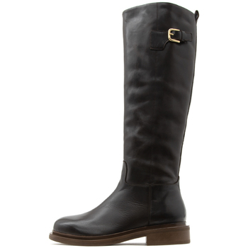 Παπούτσια Γυναίκα Μπότες Paola Ferri LEATHER LONG BOOTS WOMEN ΚΑΦΕ