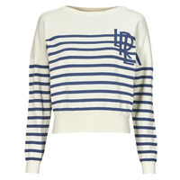 Υφασμάτινα Γυναίκα Πουλόβερ Lauren Ralph Lauren HAINVETTE-LONG SLEEVE-PULLOVER Μπλέ / Κρεμ