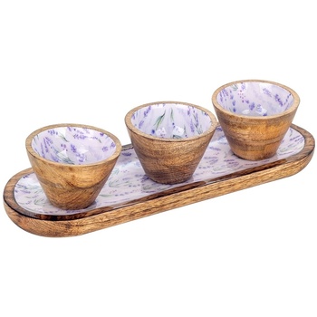 Σπίτι Αγαλματίδια και  Signes Grimalt Bowls Lavender Tray Brown