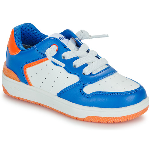 Παπούτσια Αγόρι Χαμηλά Sneakers Geox J WASHIBA BOY Άσπρο / Μπλέ / Orange