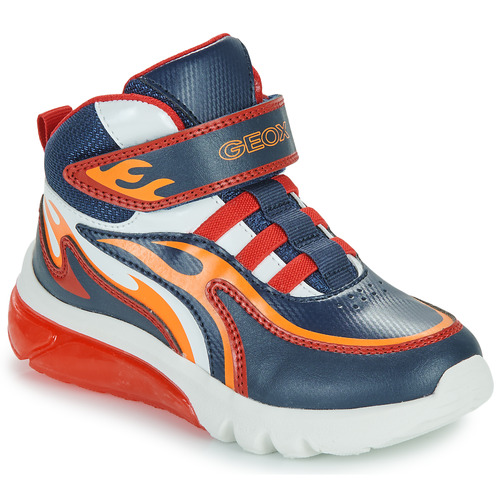 Παπούτσια Αγόρι Ψηλά Sneakers Geox J CIBERDRON BOY Marine / Orange