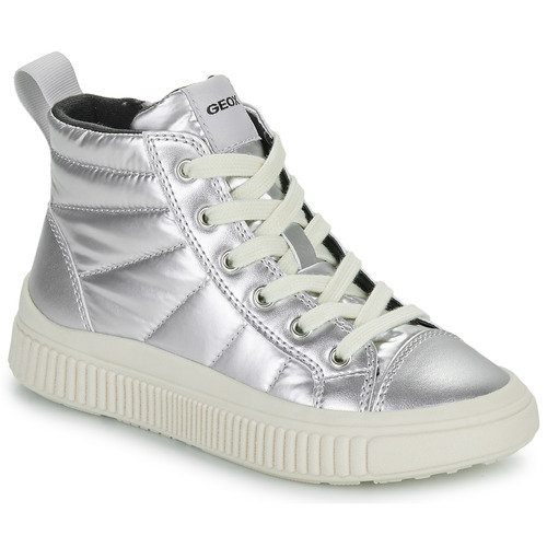 Παπούτσια Κορίτσι Ψηλά Sneakers Geox J LAQUINNY GIRL Silver