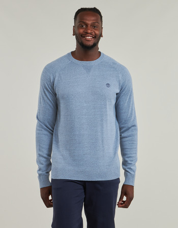 Υφασμάτινα Άνδρας Πουλόβερ Timberland Cotton Raglan Sleeve CrewNeck Sweater Μπλέ