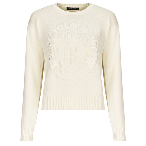 Υφασμάτινα Γυναίκα Πουλόβερ Lauren Ralph Lauren RIEDNEE-LONG SLEEVE-PULLOVER Ivory