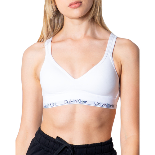 Υφασμάτινα Γυναίκα Αθλητικά μπουστάκια  Calvin Klein Jeans BRALETTE LIFT QF1654E Άσπρο