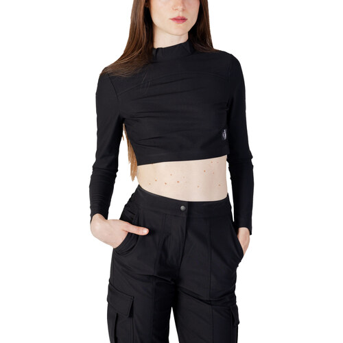 Υφασμάτινα Γυναίκα Μπλούζες Calvin Klein Jeans TECHNICAL KNIT MOCK J20J221312 Black