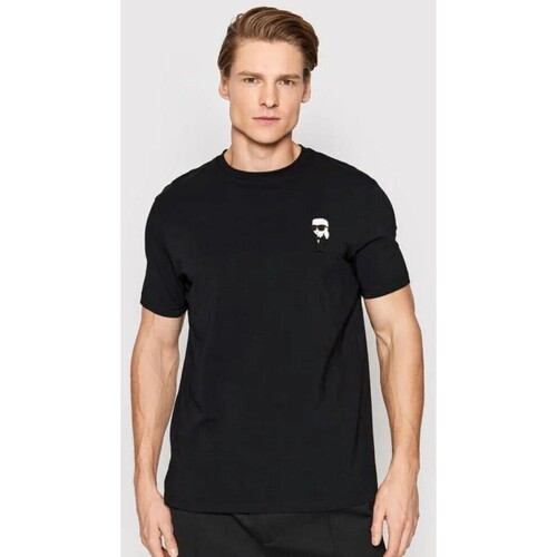 Υφασμάτινα Άνδρας T-shirt με κοντά μανίκια Karl Lagerfeld 755027 500221 Black