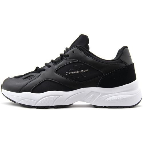 Παπούτσια Γυναίκα Sneakers Calvin Klein Jeans RETRO TENNIS LOW LACE SNEAKERS WOMEN ΜΑΥΡΟ