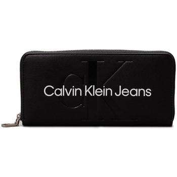 Τσάντες Γυναίκα Πορτοφόλια Calvin Klein Jeans SCULPTED ZIP AROUND WALLET WOMEN ΛΕΥΚΟ- ΜΑΥΡΟ