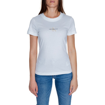 Υφασμάτινα Γυναίκα T-shirt με κοντά μανίκια Calvin Klein Jeans MONOLOGO TEE J20J223563 Άσπρο