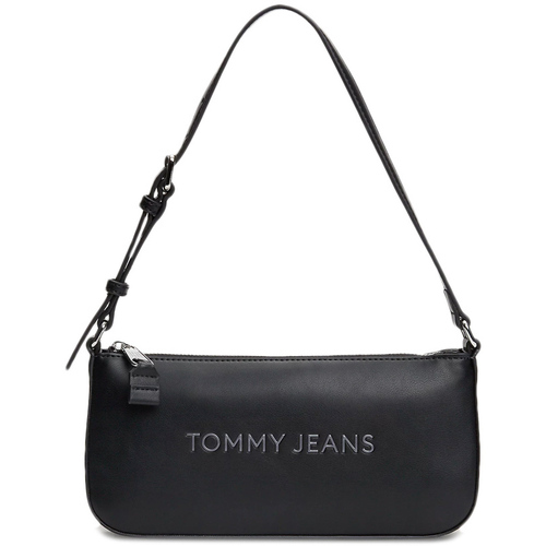 Τσάντες Γυναίκα Τσάντες Tommy Hilfiger TOMMY JEANS ESSENTIAL EMBOSSED LOGO SHOULDER BAG WOMEN ΜΑΥΡΟ