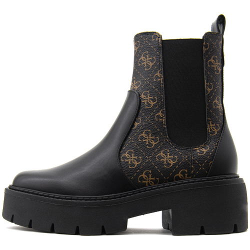 Παπούτσια Γυναίκα Χαμηλές Μπότες Guess SHUZE CHELSEA BOOTS WOMEN ΚΑΦΕ- ΜΑΥΡΟ