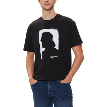 Υφασμάτινα Άνδρας T-shirt με κοντά μανίκια Karl Lagerfeld GRAPHIC REGULAR FIT T-SHIRT MEN ΛΕΥΚΟ- ΜΑΥΡΟ