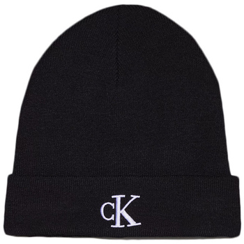 Αξεσουάρ Άνδρας Σκούφοι Calvin Klein Jeans EMBROIDERED MONOGRAM BEANIE MEN ΜΑΥΡΟ