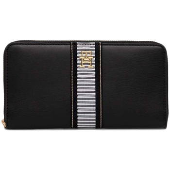 Τσάντες Γυναίκα Πορτοφόλια Tommy Hilfiger ZIP AROUND LARGE WALLET WOMEN ΛΕΥΚΟ- ΜΑΥΡΟ