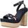 Παπούτσια Γυναίκα Σανδάλια / Πέδιλα Tommy Hilfiger TH INTERLACE HIGH HEEL S Μπλέ