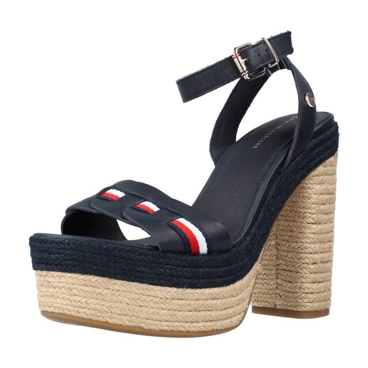 Παπούτσια Γυναίκα Σανδάλια / Πέδιλα Tommy Hilfiger TH INTERLACE HIGH HEEL S Μπλέ