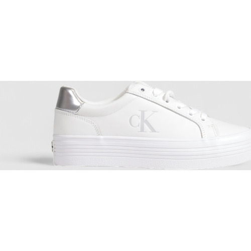 Παπούτσια Γυναίκα Sneakers Calvin Klein Jeans BOLD VULC FLATF LACE YW0YW01688 Silver