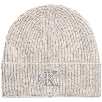 Αξεσουάρ Γυναίκα Σκούφοι Calvin Klein Jeans KNIT EMBROIDERY LOGO BEANIE WOMEN ΓΚΡΙ