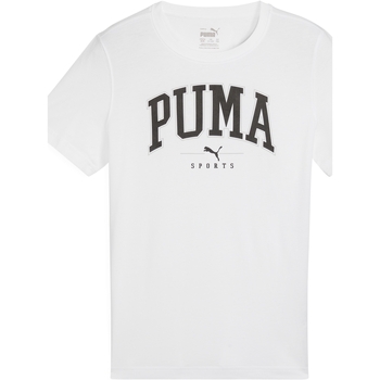 Υφασμάτινα Κορίτσι T-shirt με κοντά μανίκια Puma 240862 Άσπρο