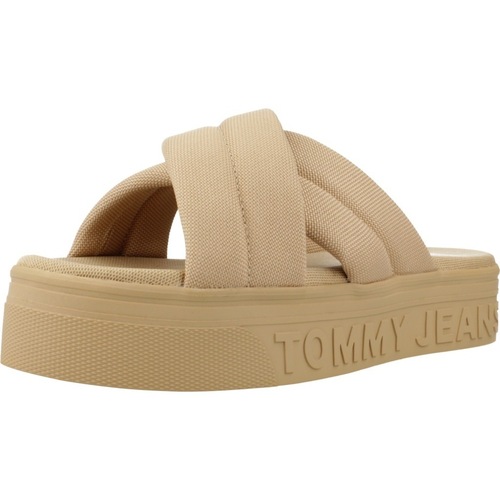 Παπούτσια Γυναίκα Σανδάλια / Πέδιλα Tommy Jeans TJW LETTERING FLATFORM S Beige