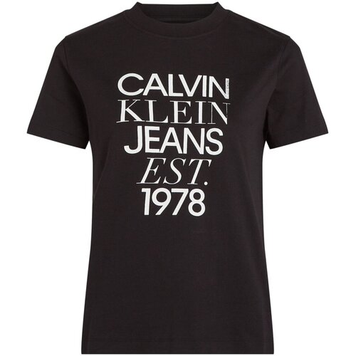 Υφασμάτινα Γυναίκα T-shirts & Μπλούζες Calvin Klein Jeans J20J224910 Black