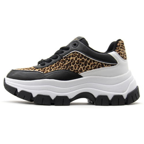 Παπούτσια Γυναίκα Sneakers Guess BERRETT CHUNKY SNEAKERS WOMEN ΚΑΦΕ- ΜΑΥΡΟ- ΜΠΕΖ