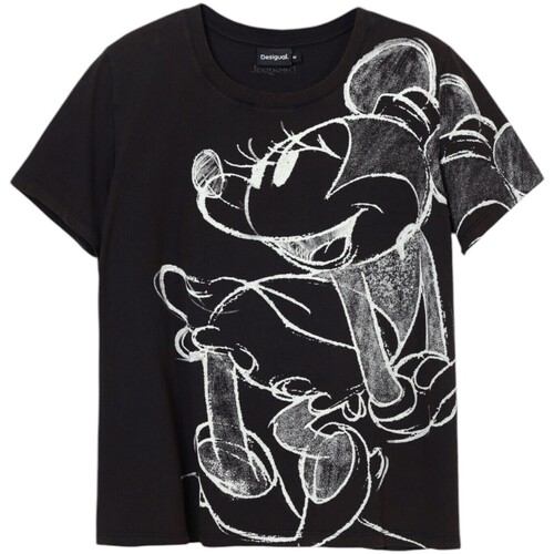 Υφασμάτινα Γυναίκα T-shirt με κοντά μανίκια Desigual TS_MICKEYDRAWING 24WWTKA1 Grey